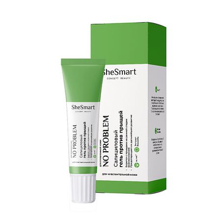 Гель для лица SHESMART Салициловый гель против прыщей для чувствительной кожи Noproblem Premium