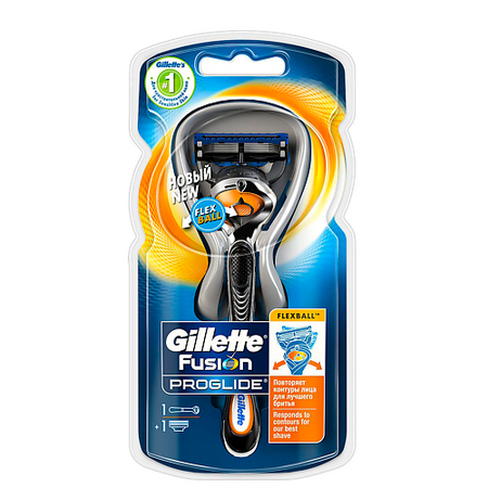 Станок для бритья GILLETTE FUSION PROGLIDE Flexball (станок+1 кассета)