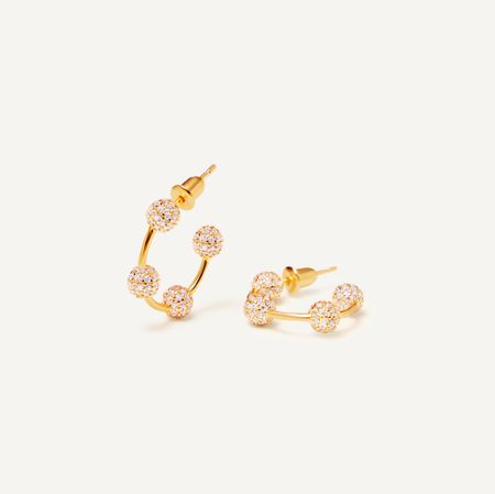 VIVA LA VIKA Серьги Mini Orbital Ring Earrings - Pink Gold