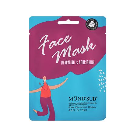 Маска для лица MONDSUB увлажняющая и питательная с экстрактом кокоса и пантенолом 25 мл