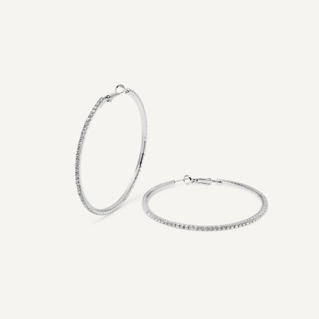 MYSTIQUE MIRAGE Серьги Diamond Line Earrings - Silver