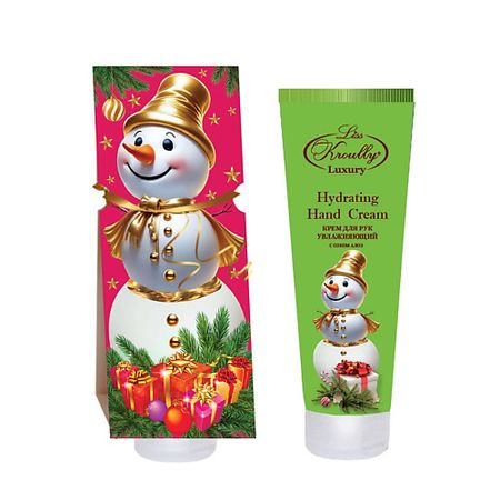 Крем для рук LISS KROULLY ПОДАРОЧНЫЙ НАБОР Снеговик, крем для рук увлажняющий с соком алоэ