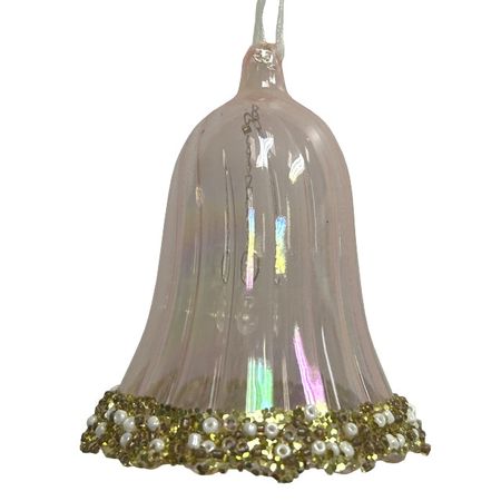 подвеска MAXIJOY Колокольчик 8,7см стекло прозрачный