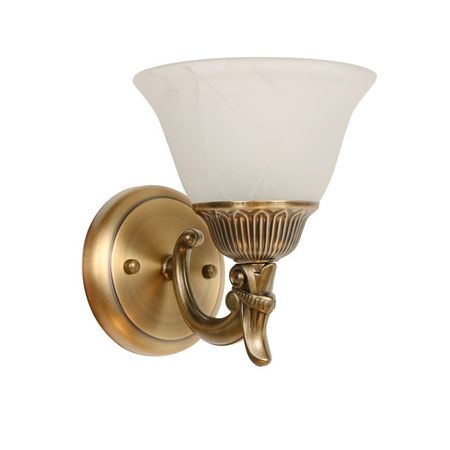 бра БАЛТИЙСКИЙ СТИЛЬ Бронза 1x60Вт Е27 металл стекло