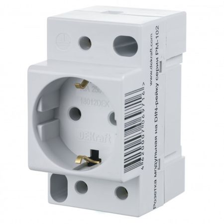 розетка на DIN-рейку DEKRAFT РМ-102 16А 230В