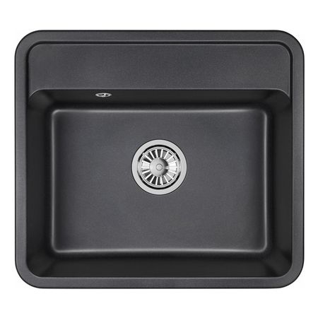 мойка кухонная СтандАРТ 560х500х190мм черный кварц кристина беллемо два крыла