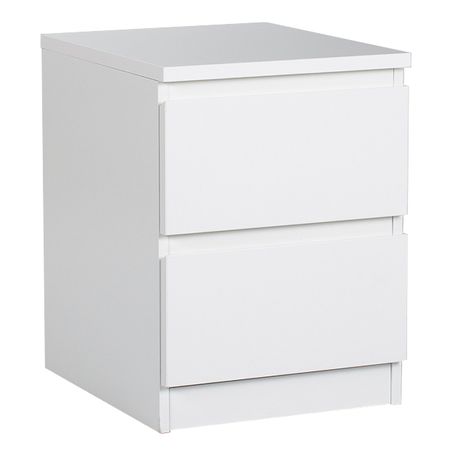 тумба прикроватная МАЛЬТА 2 ящика 403x540x480мм белая ЛДСП