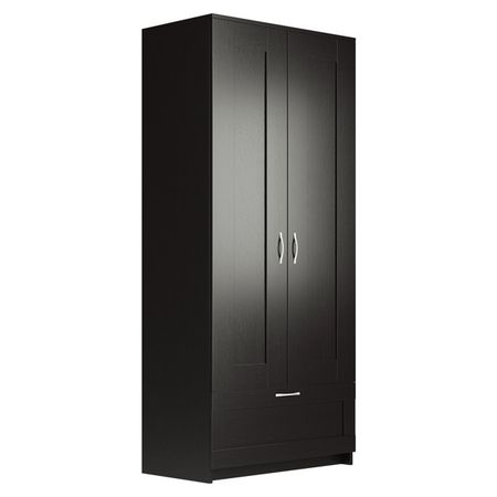 шкаф СИРИУС 2 двери и 1 ящик 782x1900x502мм венге ЛДСП