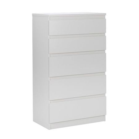 комод КАСТОР 5 ящиков 650x1116x396мм белый ЛДСП