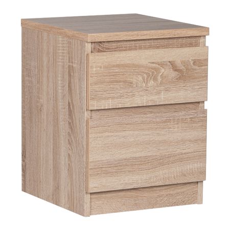 тумба прикроватная КАСТОР 2 ящика 373x492x396мм сонома ЛДСП