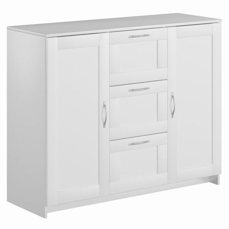 комод СИРИУС 2 двери и 3 ящика 1170х950х412мм ЛДСП белая