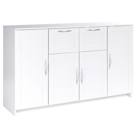 тумба СИРИУС 4 двери и 2 ящика 1560x946x412мм белая ЛДСП