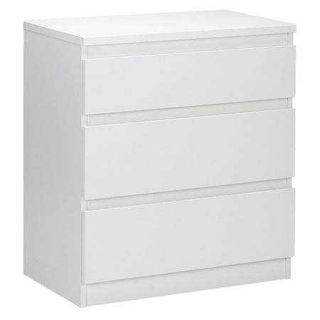 комод КАСТОР 3 ящика 650x716x396мм белый ЛДСП