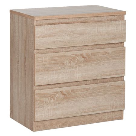 комод КАСТОР 3 ящика 650x716x396мм сонома ЛДСП