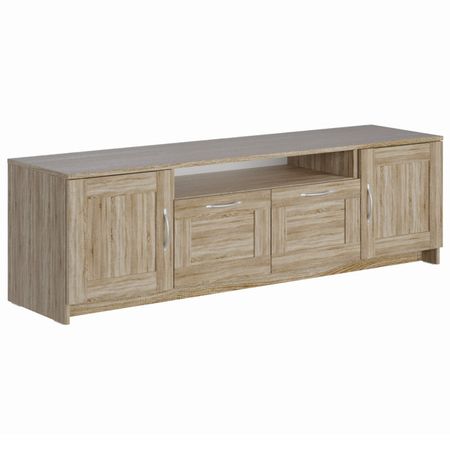 тумба под ТВ СИРИУС 2 двери и 2 ящика 1560x471x412мм сонома ЛДСП