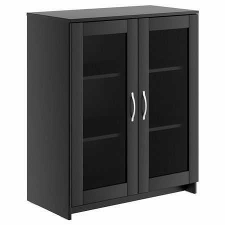 тумба СИРИУС 2 двери со стеклом 782x946x412мм венге ЛДСП