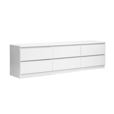 тумба КАСТОР 6 ящиков 1944x542x396мм белая ЛДСП