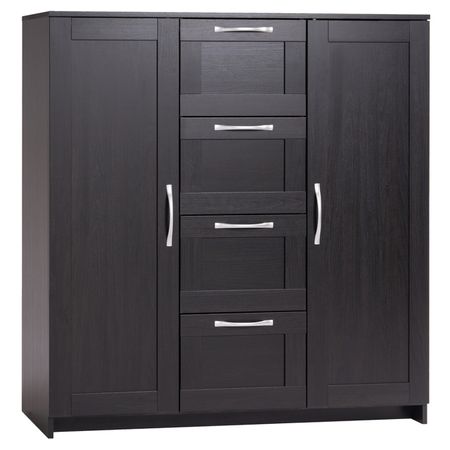 тумба СИРИУС 2 двери и 4 ящика 1171x1234x412мм венге ЛДСП