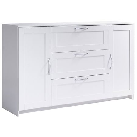 комод СИРИУС 2 двери и 3 ящика 1560х950х412мм ЛДСП белая