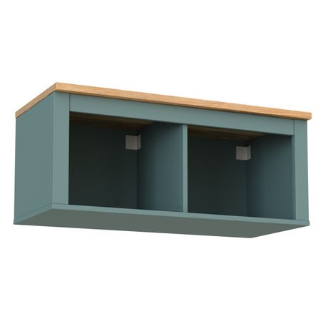 полка навесная САГА 2 секции 904х380х414мм темно-бирюзовая/ясень ЛДСП брайан к вон сага том 1