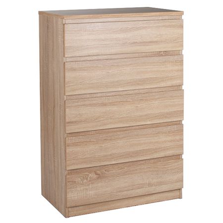 комод МАЛЬТА 5 ящиков 803x1212x480мм сонома ЛДСП