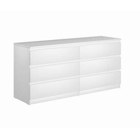 комод МАЛЬТА 6 ящиков 1603x764x480мм белый ЛДСП