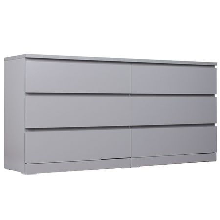 комод Варма 6Д 1600х770х400мм серый ЛДСП