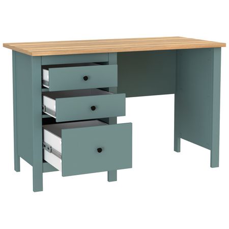 стол письменный САГА 120х560х758мм темно-бирюзовый/ясень ЛДСП брайан к вон сага том 1