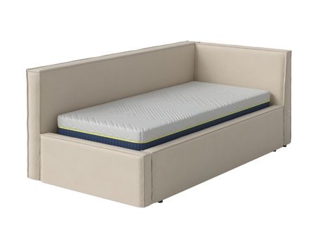 Кровать Кровать-софа Porto Lite (левая) (Ткань: Велюр Forest 4 Бежевый) 90x190