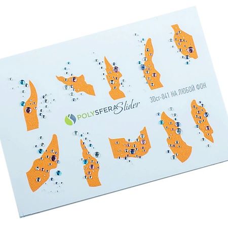 Слайдеры ПОЛИСФЕРА Слайдер дизайн для ногтей со стразами в стиле минимализм 041