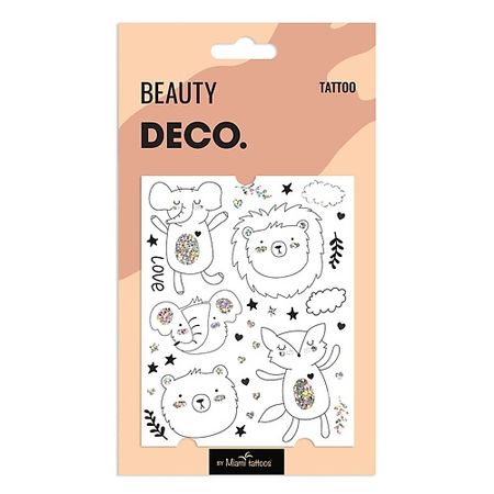 Тату DECO. Татуировка для тела CARTOON by Miami tattoos переводная Lion`s friends
