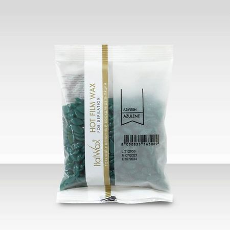 Воск для депиляции ITALWAX Воск горячий (пленочный) Азулен гранулы
