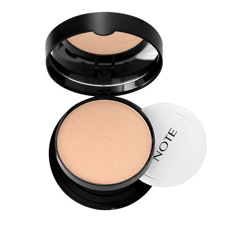 Пудра компактная для лица NOTE LUMINIOUS SILK COMPACT POWDER с эффектом сияния тон 198 я с вами жив…