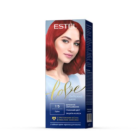 Краска для волос ESTEL PROFESSIONAL ESTEL Краска для волос, стойкая LOVE тон 7/5 Рубин