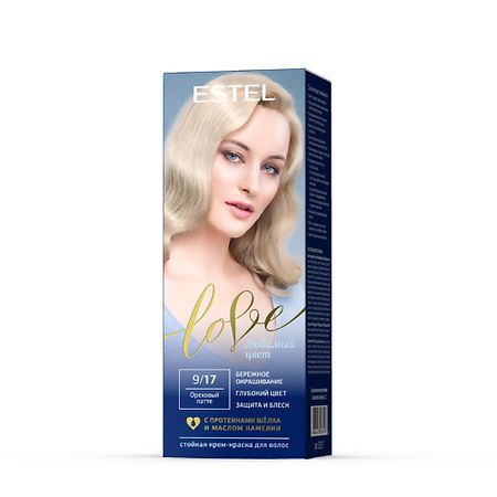 Краска для волос ESTEL PROFESSIONAL Краска для волос, стойкая LOVE тон 9/17 Ореховый латте