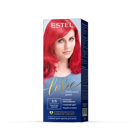 Краска для волос ESTEL PROFESSIONAL Краска для волос, стойкая LOVE тон 8/5 Гранатово-красный