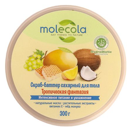 Скраб для тела MOLECOLA Скраб-баттер сахарный для тела Тропическая фантазия
