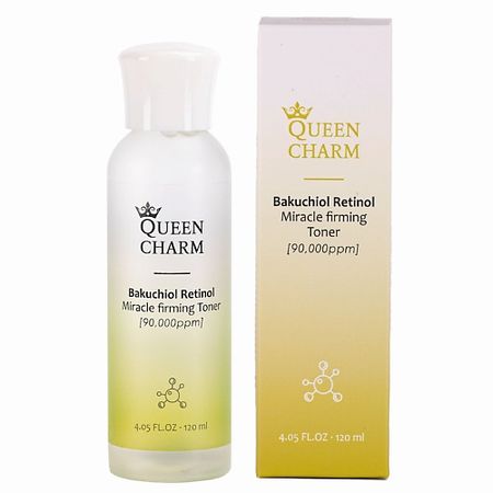 Тонер для лица QUEEN CHARM Укрепляющий тонер для лица с бакучиолом и ретинолом