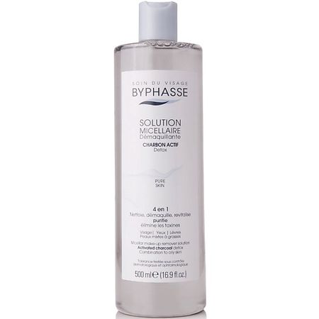 Мицеллярная вода BYPHASSE Мицеллярная вода с активированным углем, для комбинированной и жирной кожи