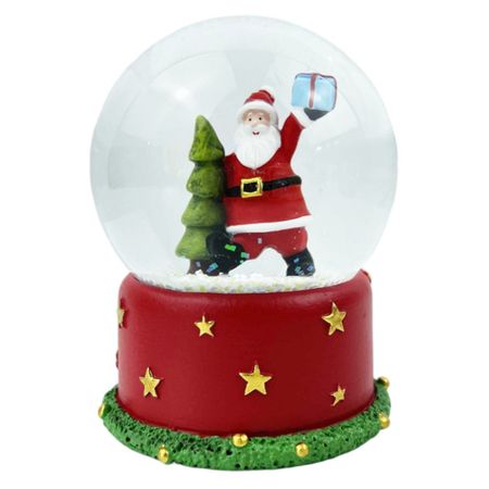 шар MAXIJOY Дед Мороз 6,5х6,5х8,6см полирезина мультиколор, с подсветкой