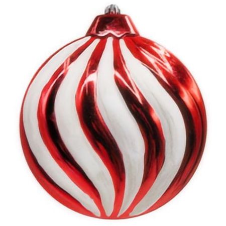 шар MAXIJOY Волны 200мм пластик красный, белый