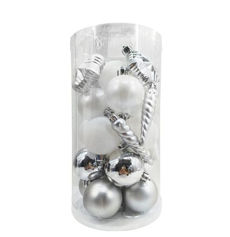 набор подвесок и шаров MAXIJOY Ассорти 25шт 5/6,5/8см пластик