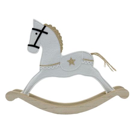 фигура MAXIJOY Лошадка 27см дерево серебряный