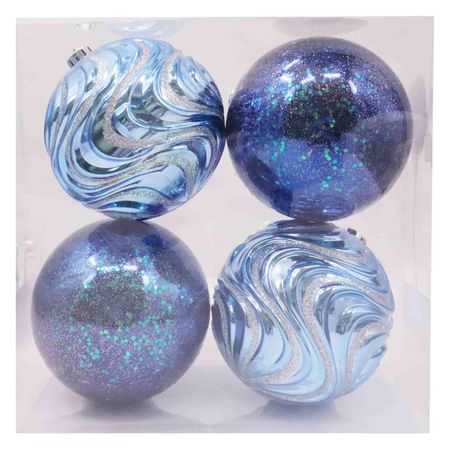 набор шаров MAXIJOY 4шт 150мм синий пластик