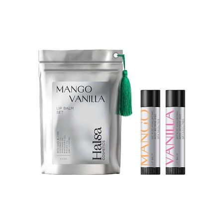 Набор средств для ухода за губами HALSA COSMETICS Набор увлажняющих бальзамов для губ LIP BALM (VANILLA / MANGO)
