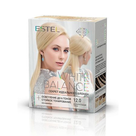 Краска для волос ESTEL PROFESSIONAL Краска для волос, набор  WHITE BALANCE тон 12.0 Восхитительный топаз