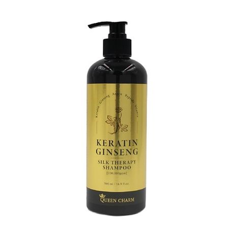 Шампунь для волос QUEEN CHARM Восстанавливающий шампунь для волос с кератином и 10% экстрактом женьшеня
