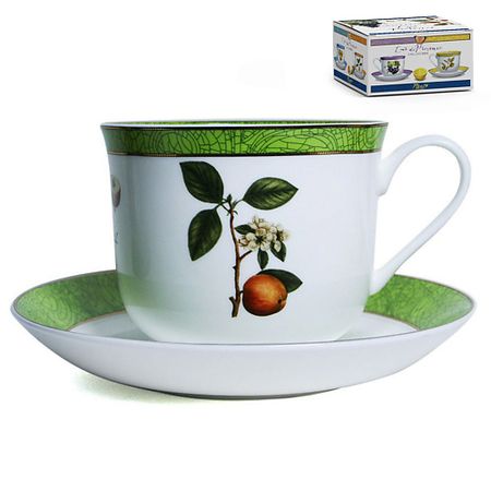 Набор посуды PRIORITY Чайная пара «Стейчкол» Дыхание Прованса «Яблоко»  в подарочной коробке