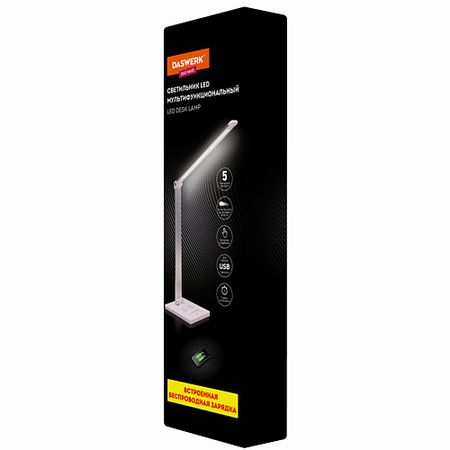 Настольная лампа DASWERK Настольная лампа светильник с беспроводной зарядкой и таймером, LED