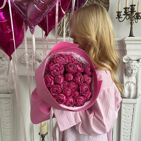 Букет живых цветов МНОГО ЦВЕТОВ ЦВЕТОЧНЫЙ МАГАЗИН Букет из 9 пионовидных роз